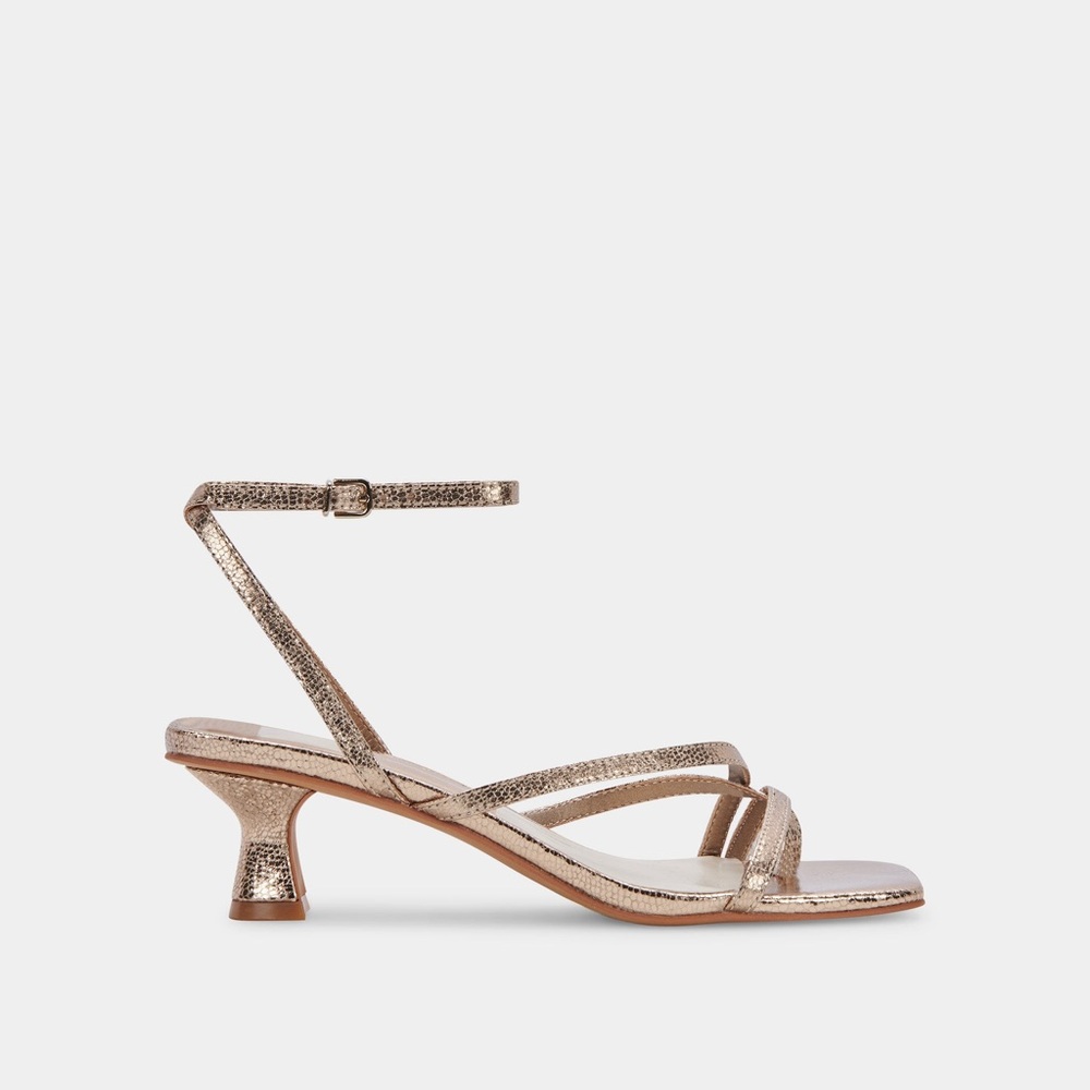 Dolce Vita BAYLOR HEELS DARK GOLD CRACKLED STELLA